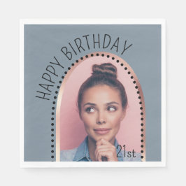 Guardanapo De Papel Chic Simples Qualquer Foto De Arco Dourado De Rosa