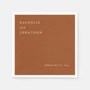 Guardanapo De Papel Chic Terracotta White Simple Wedkins
