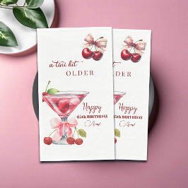 Guardanapo De Papel Chic Um Pouco Mais Velho Martini de Cereja 85º Ani