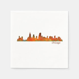 Guardanapo De Papel chicago Illinois US city skyline v01