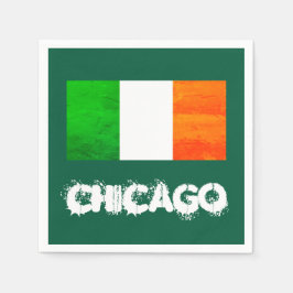Guardanapo De Papel Chicago Irlandês - Dia de São Patrício na Cidade V