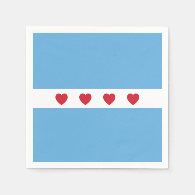 Guardanapo De Papel Chicago Love | Nápoles | Papel (Frente)