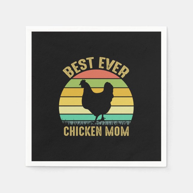 Guardanapo De Papel Chicken Lover | Best Ever Chicken Mom (Frente)