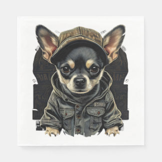 Guardanapo De Papel Chihuahua Legal Cachorro Rap-Salto Gangster
