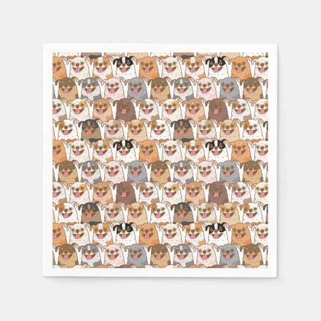 Guardanapo De Papel Chihuahua Pattern (Frente)