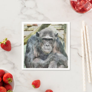 GUARDANAPO DE PAPEL CHIMPANZÉ BONITO