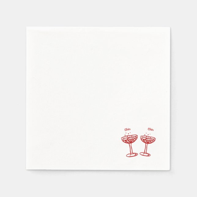 Guardanapo De Papel Chin Chin Champagne Party Napkins (Frente)