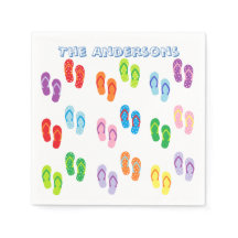 "Chinelos" Papel personalizado Napkins