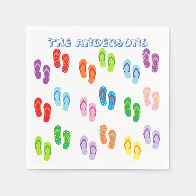 Guardanapo De Papel "Chinelos" Papel personalizado Napkins (Frente)