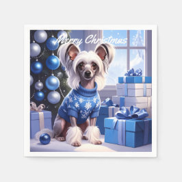 Guardanapo De Papel Chinese Crested Christmas