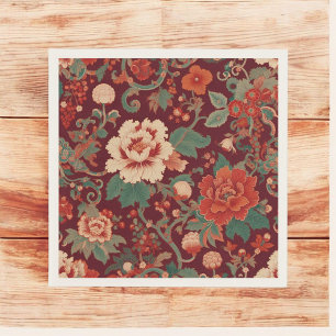 Guardanapo De Papel Chinoiserie Antique Floral Vintage Verão