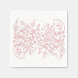Guardanapo De Papel Chinoiserie cor-de-rosa Vintage, Sobremesa Floral 