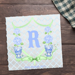 Guardanapo De Papel Chinoiserie Hydrangea Monograma