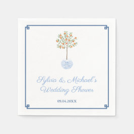 Guardanapo De Papel Chinoiserie Quic Citrus Orange Tree Chá de panela