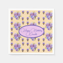 Chique floral de distribuição amarela Serviço Napk