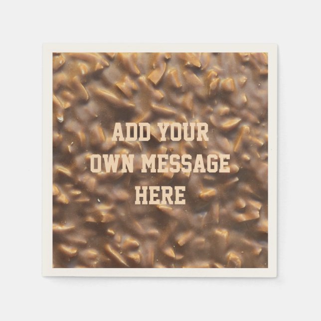 Guardanapo De Papel Chocolate Chunky Personalizado Texto Personalizado (Frente)