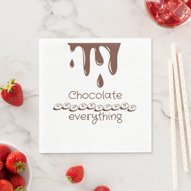 Guardanapo De Papel Chocolate engraçado (Insitu)