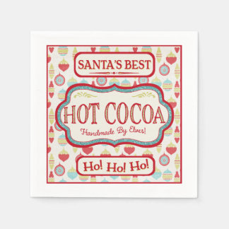 Guardanapo De Papel Chocolate Quente de Natal Cacau Coquetel Napkins