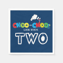 Guardanapo De Papel Choo Choo. Sou o "dois partidários" Napkins