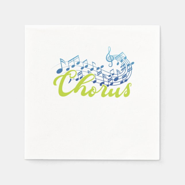 Guardanapo De Papel Chorus Choir Notes Condutor Choral Music Gift (Frente)