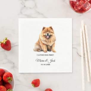 Guardanapo De Papel Chow Chow Dog Eu Amava Seu Primeiro Casamento