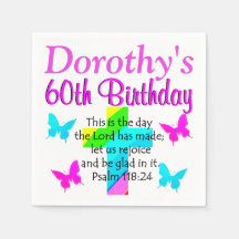 CHRISTIAN 60º ANIVERSÁRIO PERSONALIZADO NAPKINS