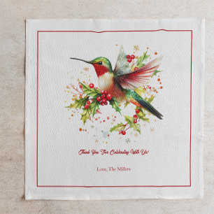 Guardanapo De Papel Christma Theme Hummingbird