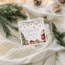 Christmas Baby Shower Napkin