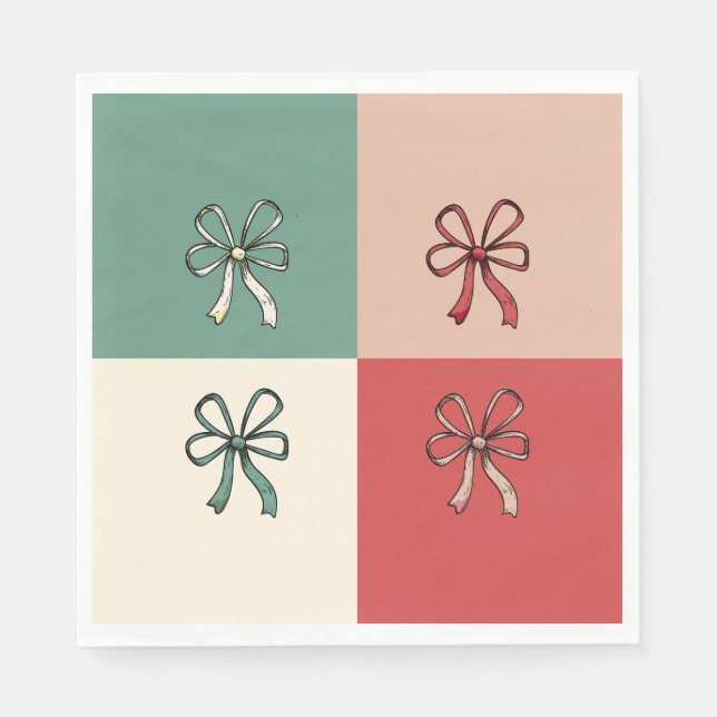 Guardanapo De Papel christmas bow conquette (Frente)