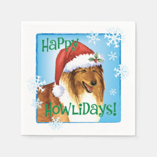 Guardanapo De Papel Christmas Collie Napkins