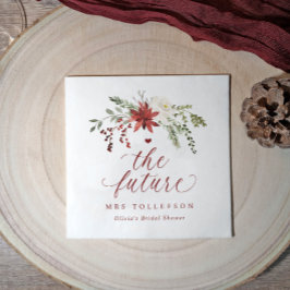 Guardanapo De Papel Christmas Greenery Winter Bridal Shower Wedding