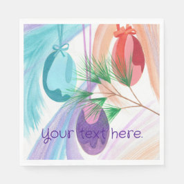 Guardanapo De Papel Christmas Ornaments, Custom Paper Napkins