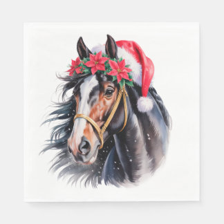 Guardanapo De Papel Christmas Paper Napkin / beautiful Paint horse