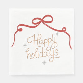 Guardanapo De Papel Christmas Paper Napkin with Bold Holiday Symbols
