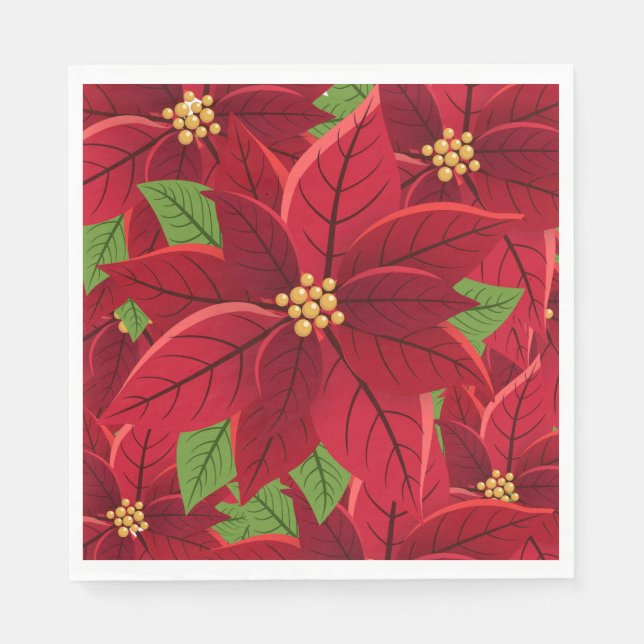 Guardanapo De Papel Christmas Poinsettia (Frente)
