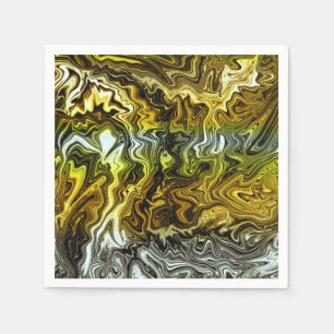 Guardanapo De Papel Chrome Liquid Metallic Ouro Prata Festa Legal
