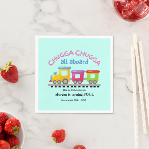 Guardanapo De Papel Chugga Choo Trem Pensava Cartoon Qualquer Idade An