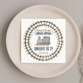 Guardanapo De Papel Chugga Chugga Dois segundos aniversários