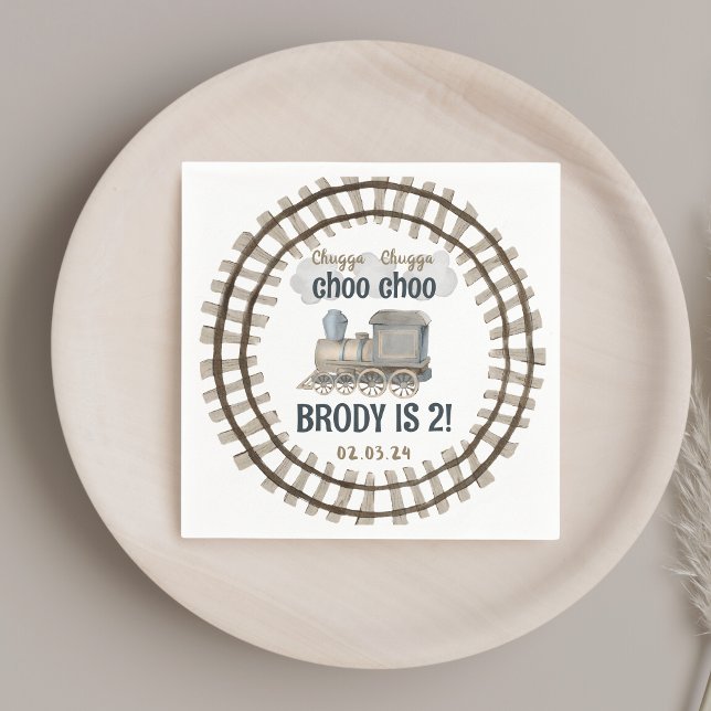 Guardanapo De Papel Chugga Chugga Dois segundos aniversários (Criador carregado)