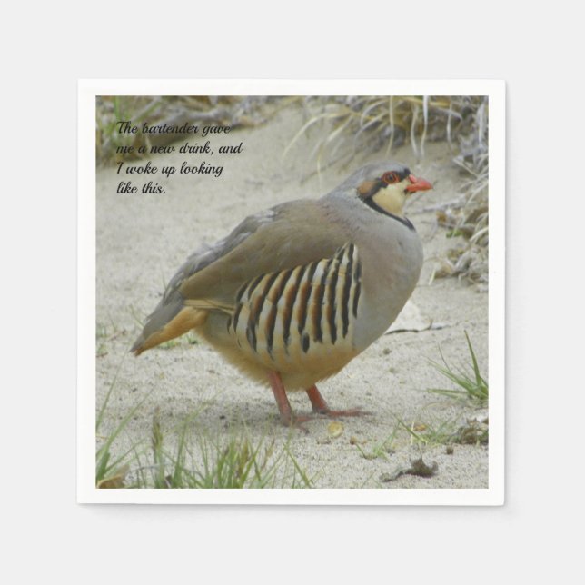Guardanapo De Papel Chukar Partridge (Frente)
