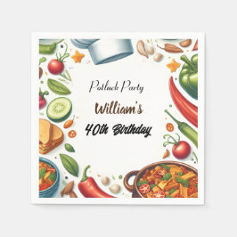 Guardanapo De Papel Churrasco Divertido Taco Chef Festa de Soup Potluc