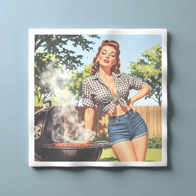Guardanapo De Papel Churrasco Vintage Pin-up (Criador carregado)