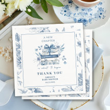 Chuva Azul Chinoiserie Novo capítulo Chá de Bebê
