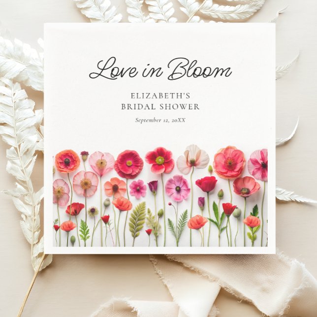 Guardanapo De Papel Chuva de Amor Bridal Shower de Flores Silvestres (Criador carregado)
