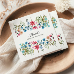 Guardanapo De Papel Chuva de Amor de Flores Silvestres Chá de Noiva