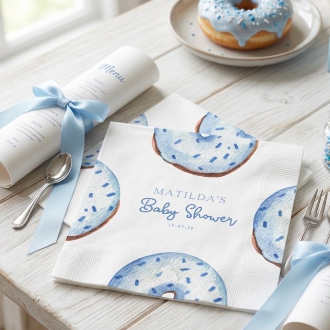 Guardanapo De Papel Chuva de amor donut baby shower (Criador carregado)