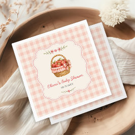 Guardanapo De Papel Chuva de Amor Gingham Baby Shower