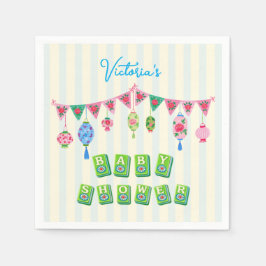 Guardanapo De Papel Chuva de Amor Mahjong Baby Shower