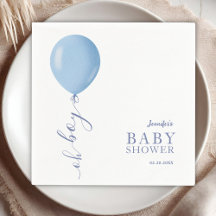 Chuva de Balão Azul Minimalista Ah Menino Baby Sho
