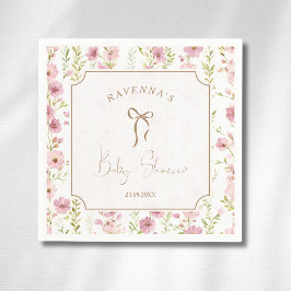 Guardanapo De Papel Chuva de Bebê Arco Floral Gladiolus Rosa Antigo